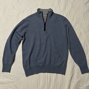 Orvis Men's Zip-Up Sweater in Blue